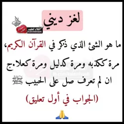 معلومات عن الشي الذي ذكر في القران مره ككذبه ومره...